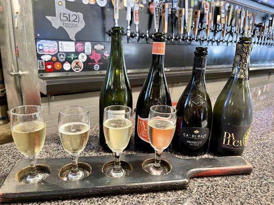 Curated sparkling flight