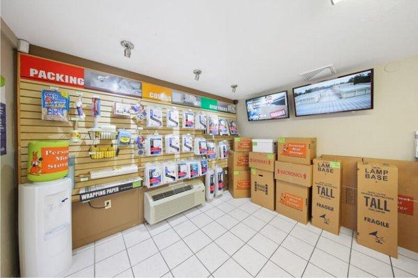 We sell boxes and moving supplies