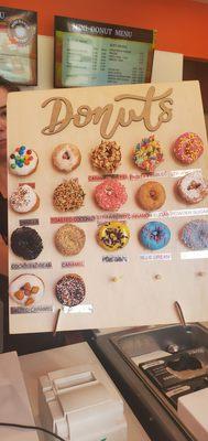 Various donut toppings