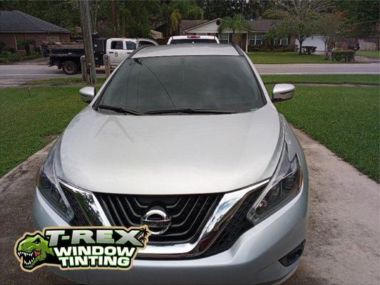 Ceramic film all around and the windshield was tinted!  Blocks outs all the heat! Call for a free sun simulator demo, 904-822-8282