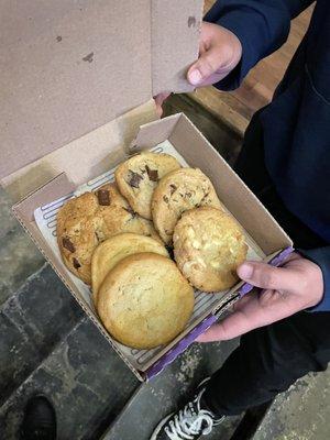 Sugar cookie, Chocolate Chunk Cookie and White Chocolate Macadamia Cookie