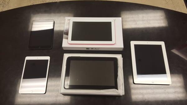 We have a nice selection of tablets including iPads  and Smart Tablets.