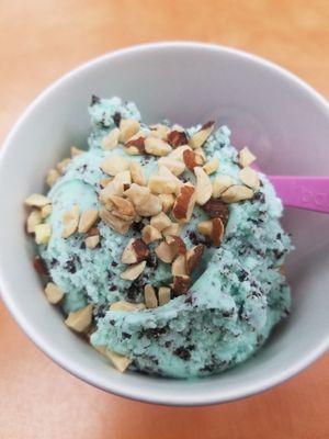 Mint chocolate chip with almonds