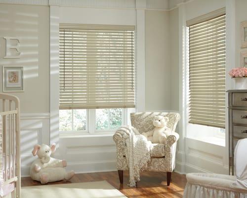 custom painted wood blinds