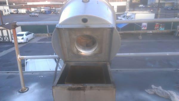 Hood exhaust fan after Stillwater pressure washed