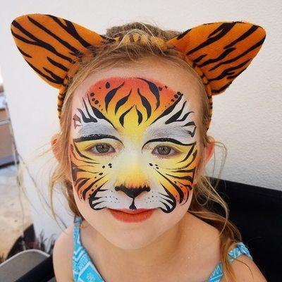 Full face Tiger face paint! #rawr