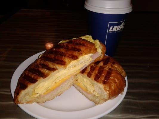 Yummy's Breakfast Croissant:Egg, Ham and Cheese