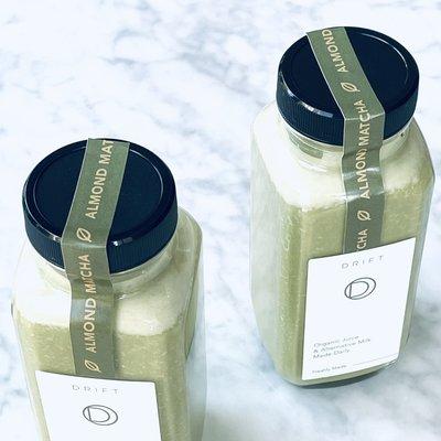 Almond Matcha nut milk made in house