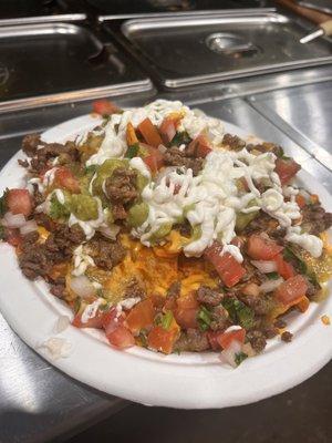 Carne asap nachos