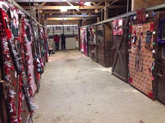 The lesson horses are ready for the holidays