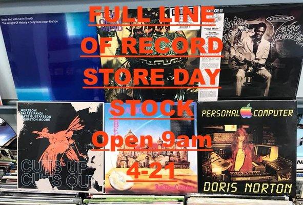 Hundreds of Record Store Day  Releases HERE ! Open 9am. 4-21