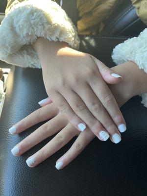 White gel nails