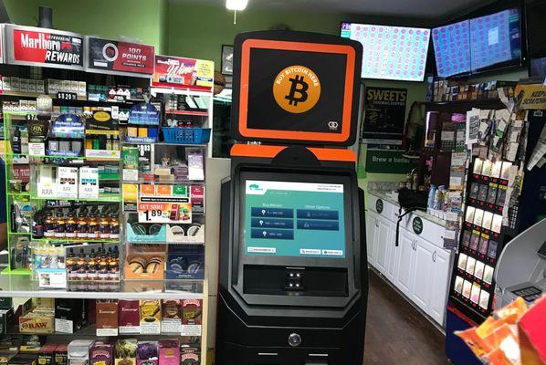 Buy Bitcoin for cash ATM located in the store. Operated by Hippo Kiosks