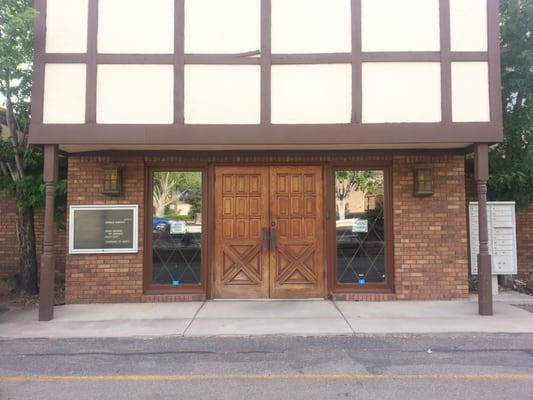 Front door of building