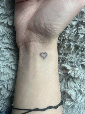 Result of heart tattoo