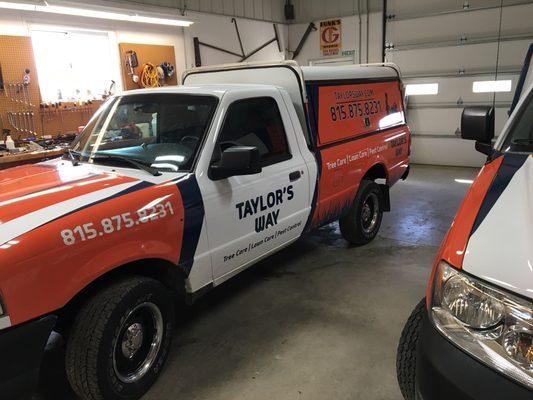 Truck wraps that we did for Taylor's way!