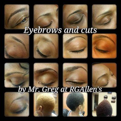 Eyebrow arches and haircuts by Mr. Greg