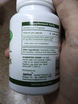 Here, on the capsules product label you can see the company's website. www.immortalityherb.com