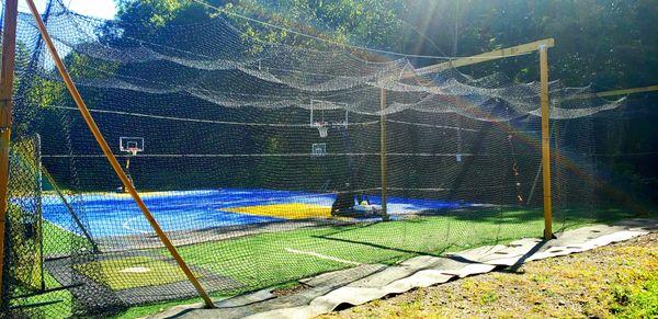 Batting Cage available for rent. Pitching machine.