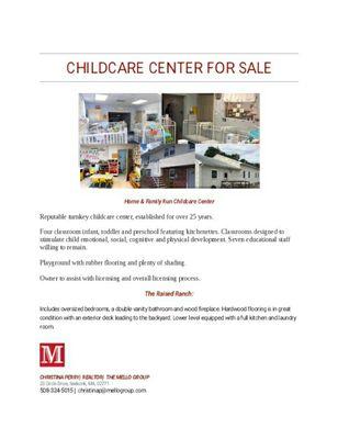 Turn- Childcare center for sale.