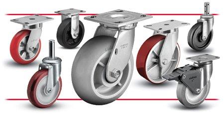 We carry all configurations and sizes of Casters - brands include Durable, Albion, Colson, Jarvis, Medcaster, Shepperd.