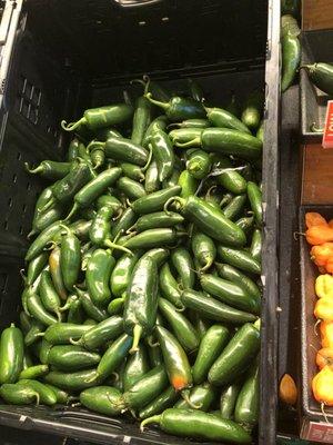 Old Jalapeños in produce section.