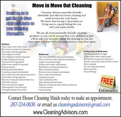 Residential House/Home Cleaning/Maids Services - Newtown PA