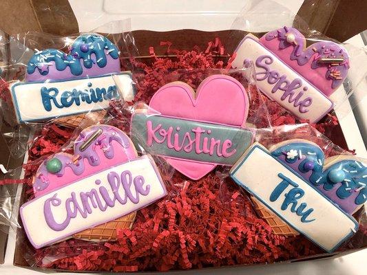 Special personalized Valentine's cookies!