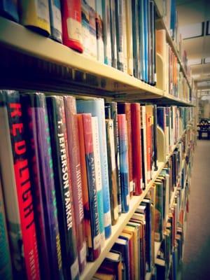 Our large collection of Fiction and Non-fiction is located in the basement