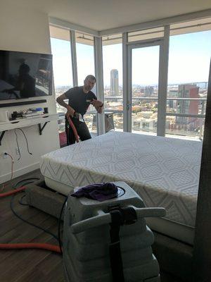 Mattress steam cleaning