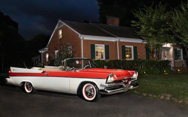 Detail photography of a 1957 Dodge Coronet