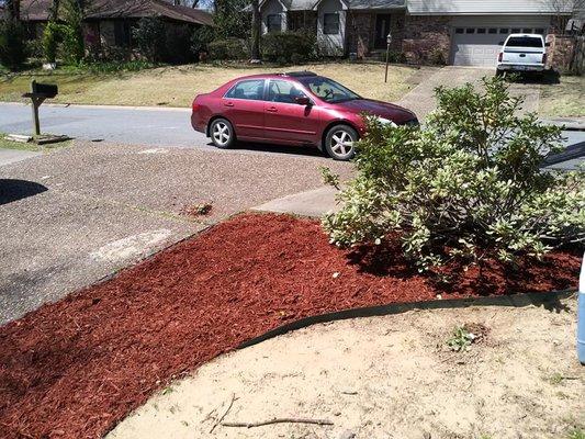 Mulching services available in Little Rock and surrounding areas. Call or text for a free quote.