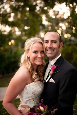 Holly and Brian's bouquet and boutonniere