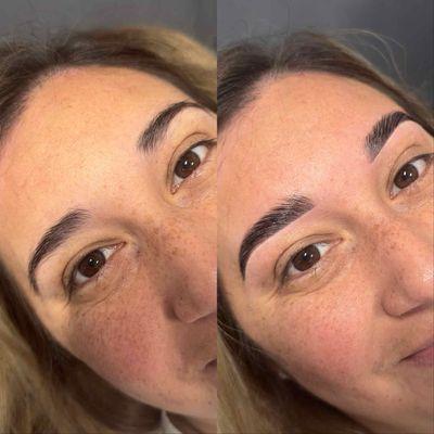 Brow lamination and tint