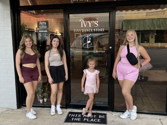 Ivy's. A dance and athleisure boutique.