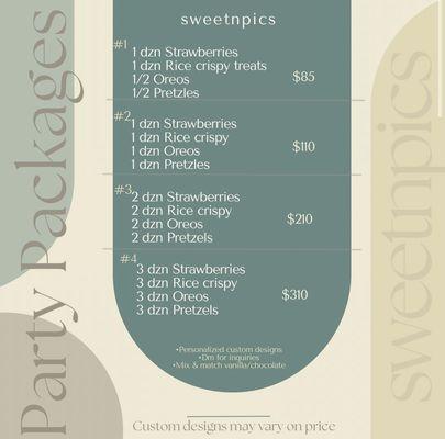 Party package menu