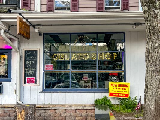 Gelato Shop exterior in New Hope PA