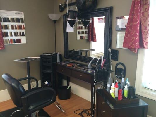 Inside hair station