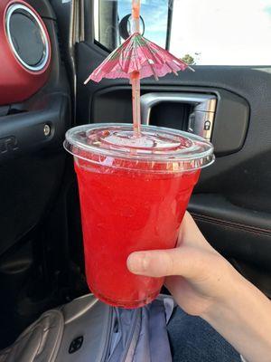 Simple sour watermelon slushy $5.10 (1/17/2024)