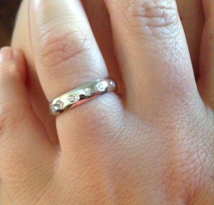 Thank you Frank for a beautifully designed anniversary band. 15 diamonds for 15 years! Love my new ring.