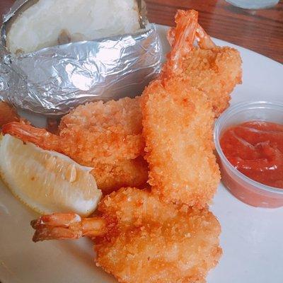 Shrimp and baked potato