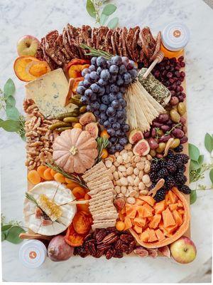 An autumn cheese & charcuterie board