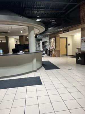 Front desk area