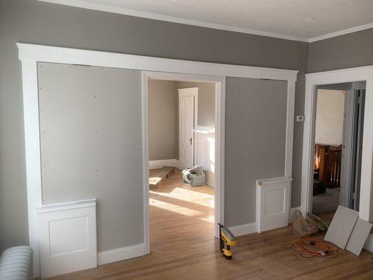 Partition wall w/door -finish (customer to paint)