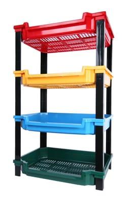 Toy basket shelves!