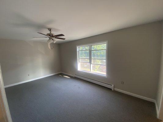 Bedroom repaint ceiling walls and trim including vent