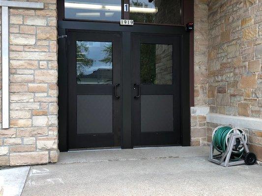 aluminum door replacement @ St Paul's Lutheran