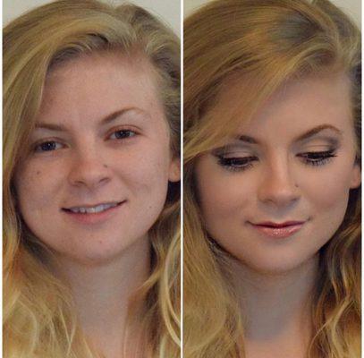 Before & After Makeup Application