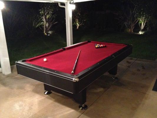 8' x 4 Imperial Eliminator Pool Table w/ Burgundy Felt