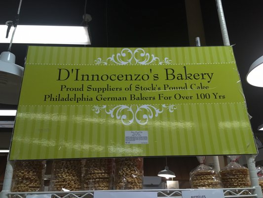 Bakery sign in the Wayne Farmer's Market